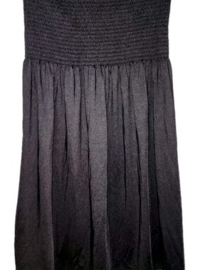 Smocked Waist Black Maxi Skirt XL